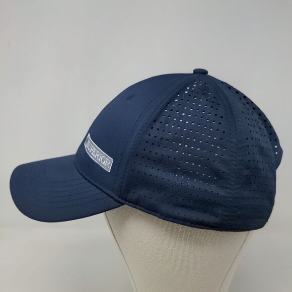 Cap America Men's Strapback Mesh Back Hat Blue Embroidered Superior Logo - Picture 3 of 7